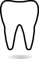 icona del dente su sfondo bianco. segno del dente. vettore