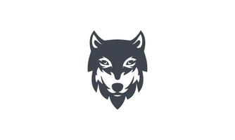 disegno vettoriale del logo della faccia del lupo