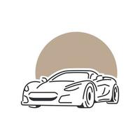 illustrazione di arte linea supercar vettore