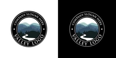 modello vettoriale di progettazione del logo della valle