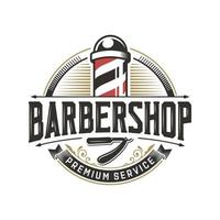 modello vettoriale vintage barbiere logo design