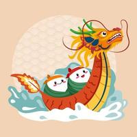 concetto di festival della barca del drago vettore