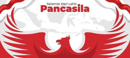 sfondo del giorno di pancasila vettore