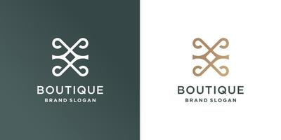 modello di logo boutique con concetto di linea di bellezza premium vector parte 3