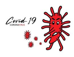 malattia di coronavirus covid-19 vettore illustraton, segno, logo, cartone animato, simbolo, icona medica