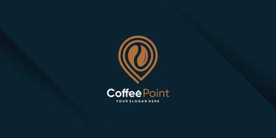 modello di logo caffè con elementi creativi per il vettore premium business parte 1