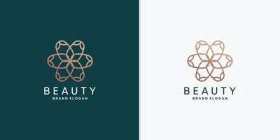 modello di logo di bellezza per donna, spa, società di benessere premium vettore parte 4