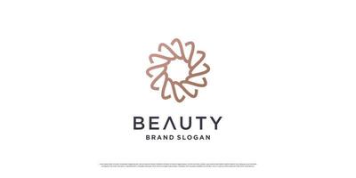 design del logo di bellezza con concetto di linea minimalista premium vector parte 6