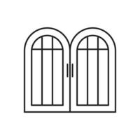 vettore della porta per la presentazione dell'icona del simbolo del sito Web