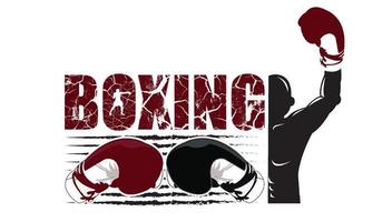 illustrazione del concetto di combattente per il logo di boxe vettore