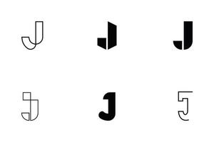 set di monogramma lettera p logo disegno vettoriale