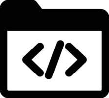 icona vettoriale isolata della cartella di codifica che può essere facilmente modificata o modificata