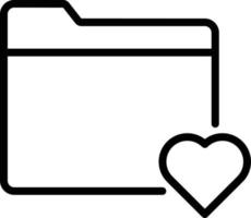 icona vettore isolato cartella cuore che può facilmente modificare o modificare