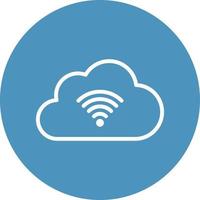 icona vettoriale isolata del segnale wifi cloud che può facilmente modificare o modificare