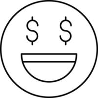 icona del vettore emoji dollaro che può facilmente modificare o modificare