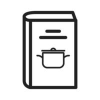icona della linea di ricette di zuppa vettore