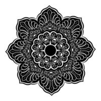 motivo circolare disegnato a mano a forma di mandala per mehndi, tatuaggio, decorazione, henné, pagina del libro da colorare. vol-10 vettore