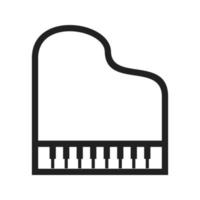 icona della linea di pianoforte a coda vettore