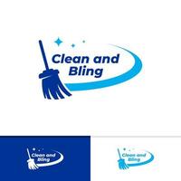 modello vettoriale del logo di pulizia, concetti di design del logo di pulizia creativo
