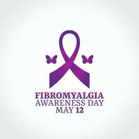 grafica vettoriale della giornata di sensibilizzazione sulla fibromialgia buona per la celebrazione della giornata di sensibilizzazione sulla fibromialgia. design piatto. volantino design.flat illustrazione.