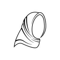 vettore del modello di progettazione dell'icona del logo hijab