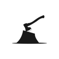 vettore del modello di progettazione dell'icona del logo dell'ascia