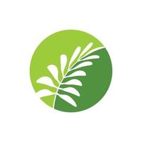 foglie tropicali logo icona disegno vettoriale