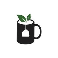 vettore del modello di progettazione dell'icona del logo del tè