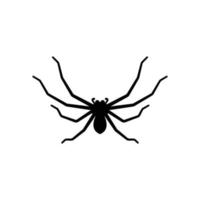 vettore di disegno dell'icona del logo ragno nero