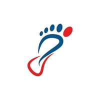 modello di progettazione del logo dell'icona di cura del piede vettore