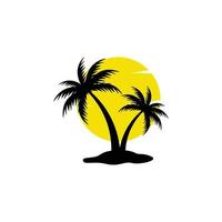vettore del modello di progettazione dell'icona del logo della palma