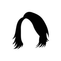 modello di progettazione dell'icona dei capelli delle donne vettore