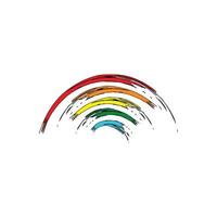 vettore del modello di progettazione dell'icona del logo arcobaleno
