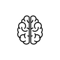 modello di progettazione dell'icona del cervello vettore