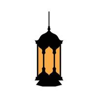 vettore del modello di progettazione dell'icona del logo della lanterna islamica