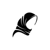 vettore del modello di progettazione dell'icona del logo hijab