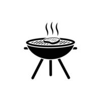 vettore del modello di progettazione dell'icona del barbecue