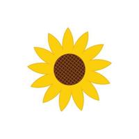 vettore del modello di progettazione dell'icona del logo del girasole