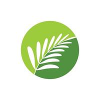 foglie tropicali logo icona disegno vettoriale