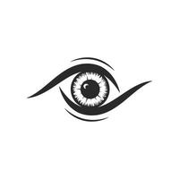 vettore di disegno dell'icona del logo dell'occhio