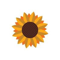 vettore del modello di progettazione dell'icona del logo del girasole