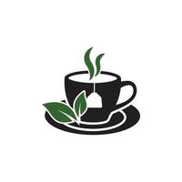 vettore del modello di progettazione dell'icona del logo del tè