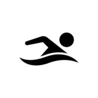 modello di progettazione dell'icona di nuoto vettore