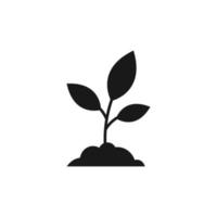 vettore di progettazione dell'icona del logo della pianta