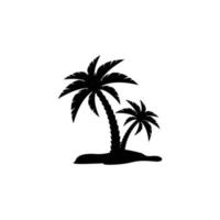 vettore del modello di progettazione dell'icona del logo dell'albero di cocco