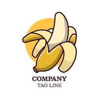 banana frutta, logo e icona modello di progettazione vettore, emblema, concetto di design vettore