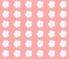 disegno vettoriale di fiore bianco su sfondo rosa dolce, senza soluzione di continuità. è un concetto femminile.