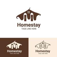 vettore di progettazione di logo di soggiorno a casa