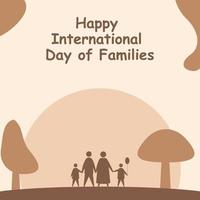 illustrazione vettoriale di una felice giornata internazionale delle famiglie