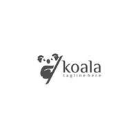 ispirazione per il design del logo koala vettore